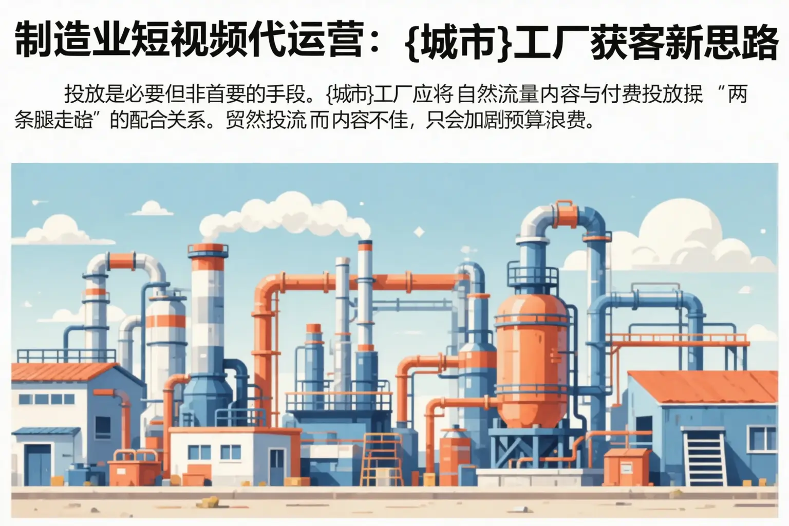 制造业短视频代运营:济阳工厂获客新思路